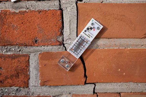 Crack monitoring gauge installed to monitor structural movement in a property in Essex.